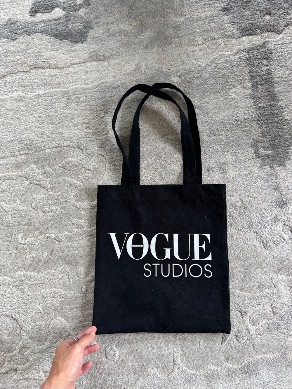Vogue Studios Black Canvas Tote Bag